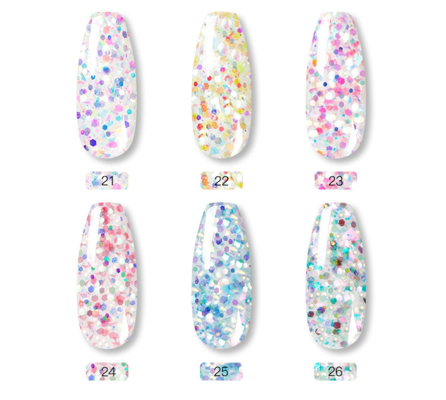 JMT-082890 7-Color Nail Extension Gel Kit with Tools for Nail Art and Phototherapy