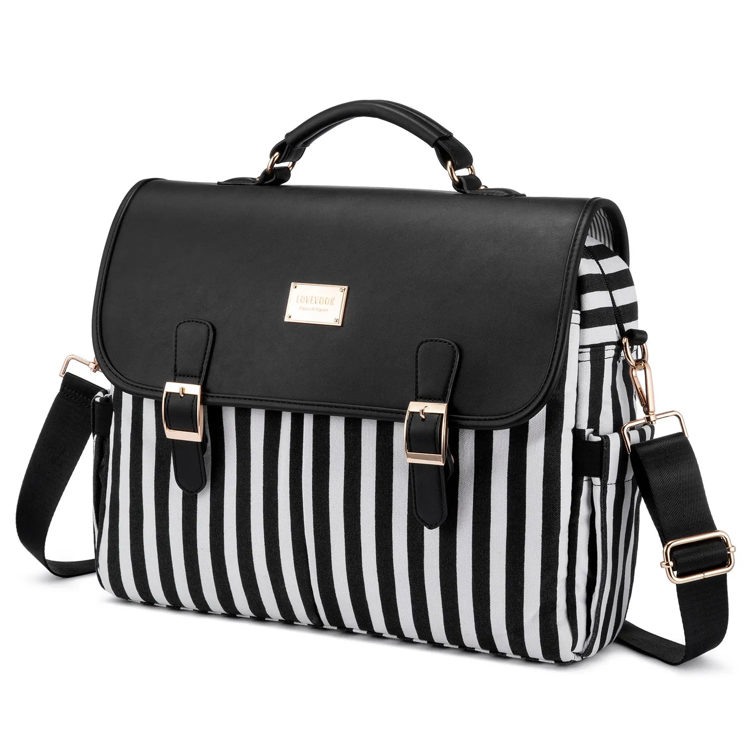 JMT-083402 Waterproof Crossbody Laptop Briefcase with USB Port for Office and Travel