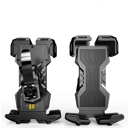 JMT-083594 Universal Aluminum Alloy Mobile Phone Holder for Cars, Motorcycles, and Bicycles - Creative Push-Pull Design