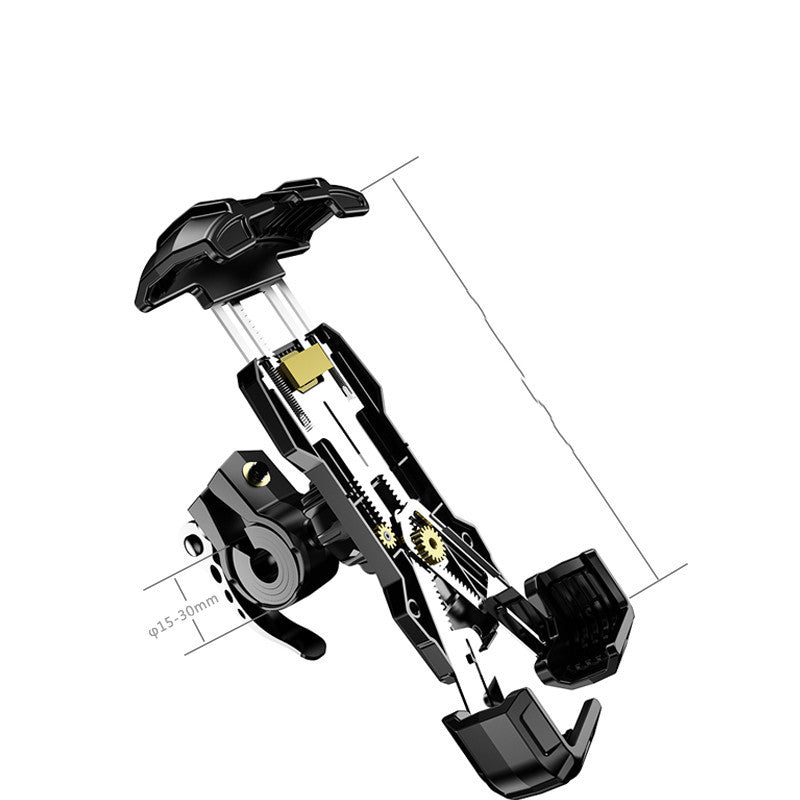 JMT-083594 Universal Aluminum Alloy Mobile Phone Holder for Cars, Motorcycles, and Bicycles - Creative Push-Pull Design