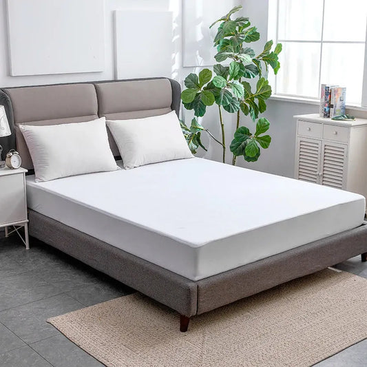 JMT-083658 Hypoallergenic Bamboo Terry Waterproof Fitted Mattress Protector Cover