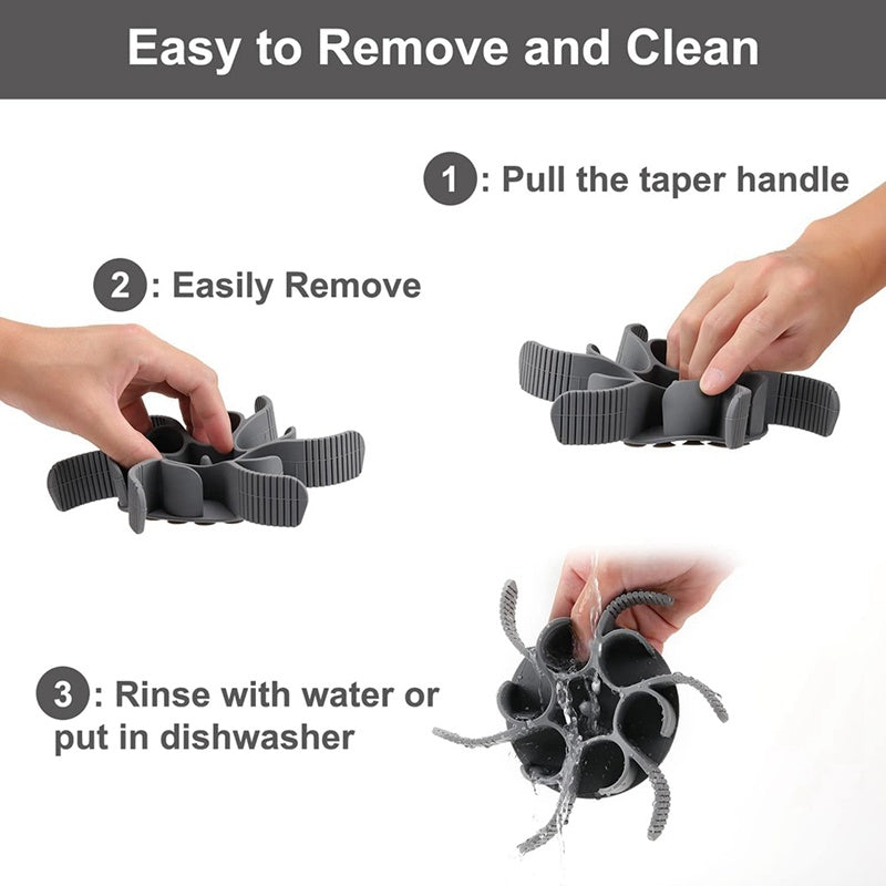 JMT-083722 Slow Feeding Silicone Bowl Insert with Suction Cups for Dogs – Red/Grey