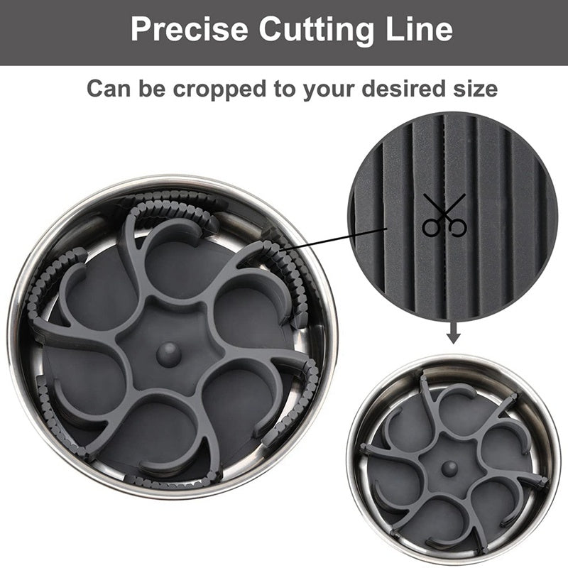 JMT-083722 Slow Feeding Silicone Bowl Insert with Suction Cups for Dogs – Red/Grey