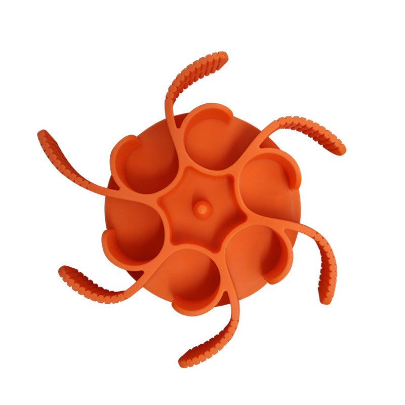 JMT-083722 Slow Feeding Silicone Bowl Insert with Suction Cups for Dogs – Red/Grey