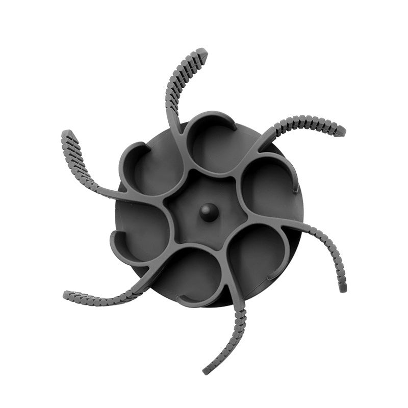 JMT-083722 Slow Feeding Silicone Bowl Insert with Suction Cups for Dogs – Red/Grey