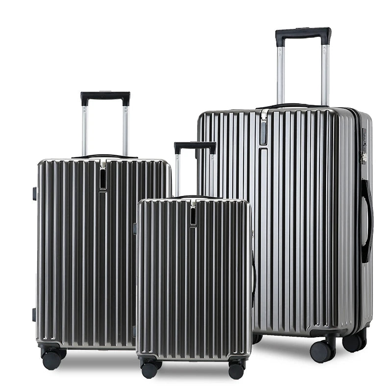 JMT-083786 Set of 3 Travel Cabin Suitcases with Removable Wheels for Easy Mobility