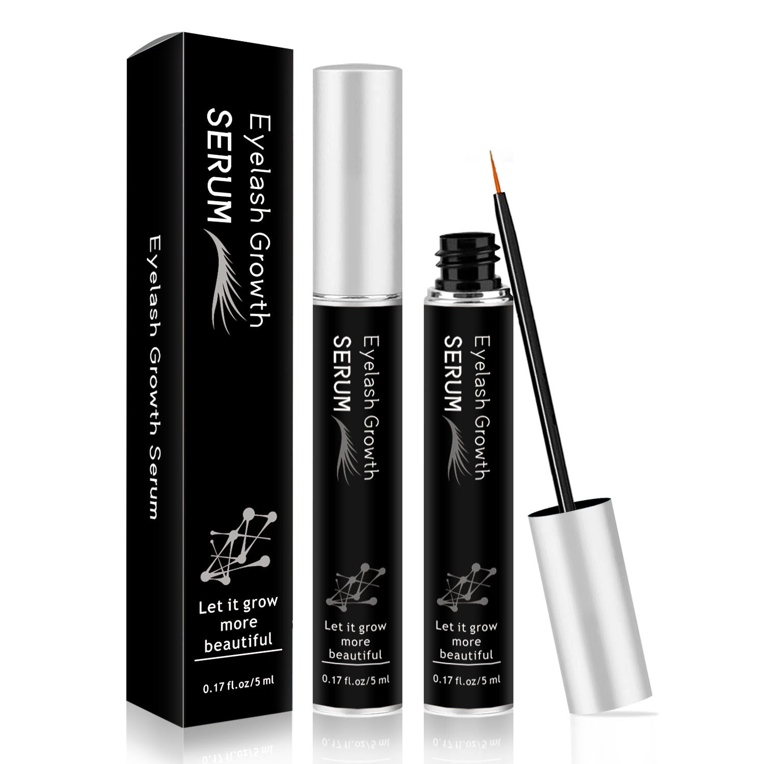 JMT-084170 Thick Curly Eyebrows Nourishing Mascara - Transparent Formula, 5ml Black & 5ml Blue