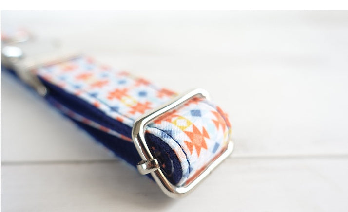 JMT-084234 Durable Polyester Pet Collar and Traction Rope Set in Orange Lantern