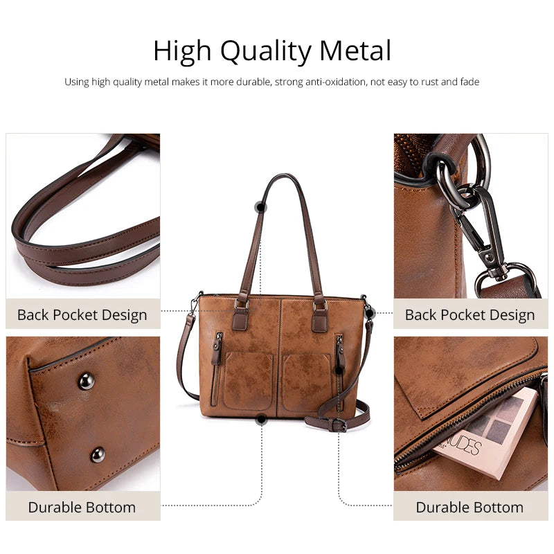 JMT-084554 Premium 13.3 Inch Women's Laptop Shoulder Bag - Chic Large Capacity Business Handbag for Office Use