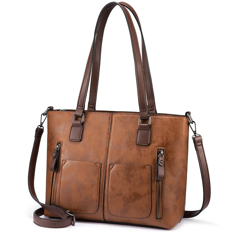 JMT-084554 Premium 13.3 Inch Women's Laptop Shoulder Bag - Chic Large Capacity Business Handbag for Office Use