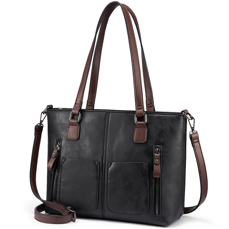 JMT-084554 Premium 13.3 Inch Women's Laptop Shoulder Bag - Chic Large Capacity Business Handbag for Office Use