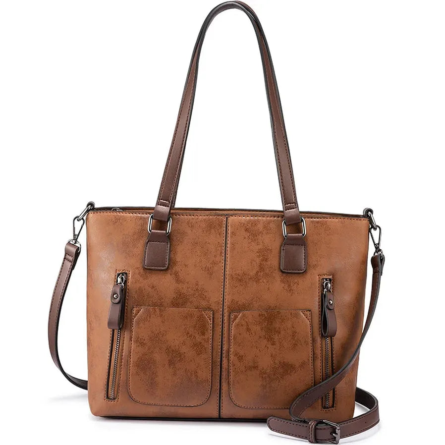 JMT-084554 Premium 13.3 Inch Women's Laptop Shoulder Bag - Chic Large Capacity Business Handbag for Office Use
