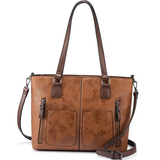 JMT-084554 Premium 13.3 Inch Women's Laptop Shoulder Bag - Chic Large Capacity Business Handbag for Office Use