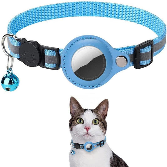 JMT-084554 Reflective Pet Collar with Bell and Airtag Holder - Available in Multiple Colors
