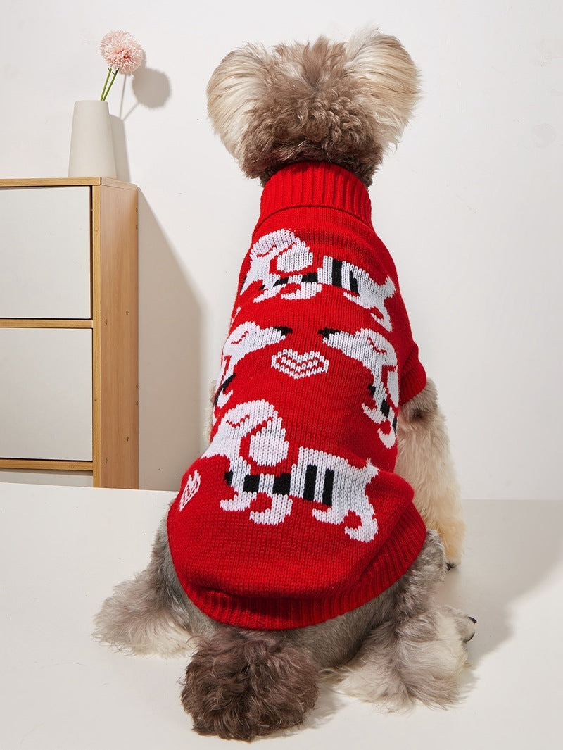 JMT-084810 Knitted Gray Deer Sweater for Pets in Various Sizes