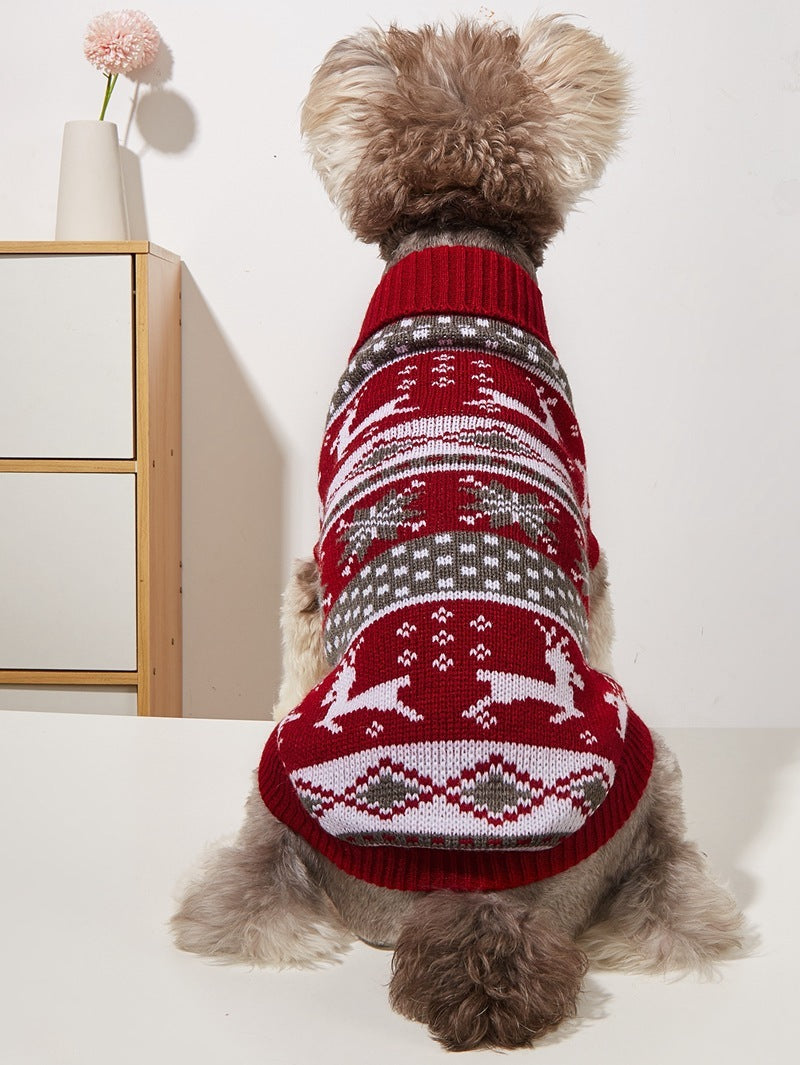 JMT-084810 Knitted Gray Deer Sweater for Pets in Various Sizes