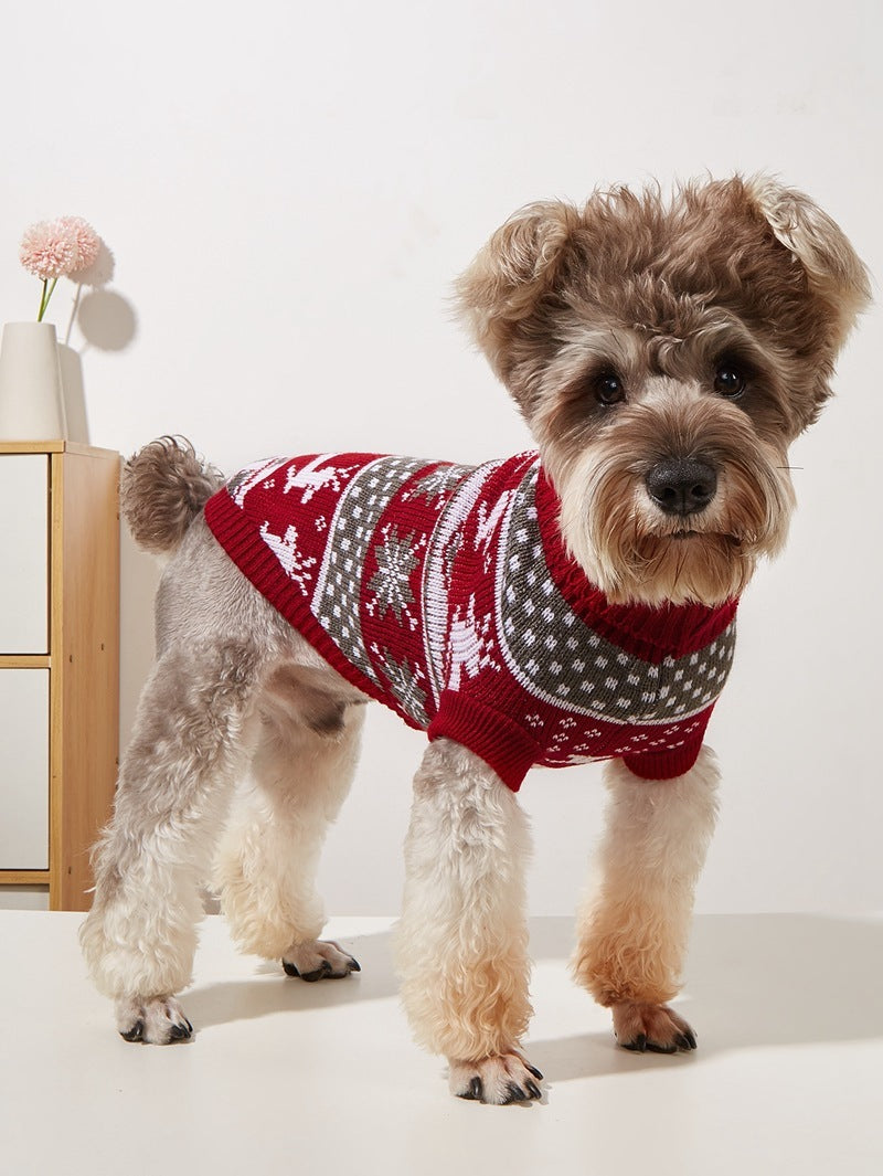 JMT-084810 Knitted Gray Deer Sweater for Pets in Various Sizes