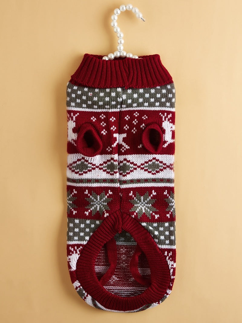 JMT-084810 Knitted Gray Deer Sweater for Pets in Various Sizes