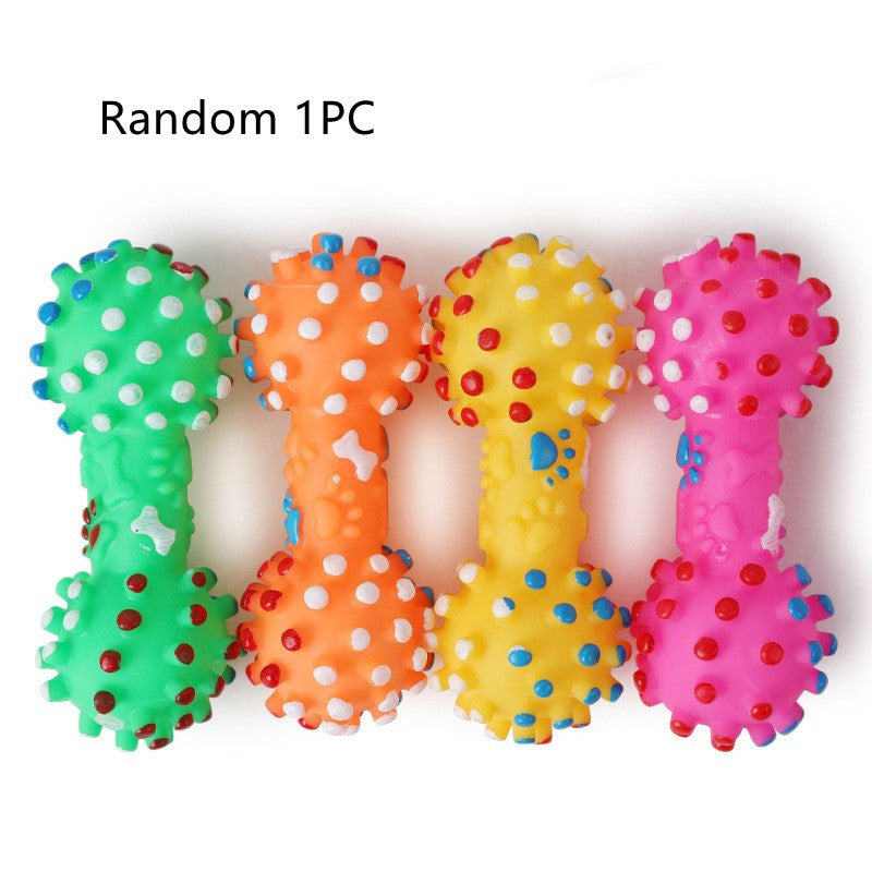 JMT-084874 Durable Vinyl Dog Toy Grinding Stick - Bite-Resistant, 16.5cm Length, Multiple Color Options