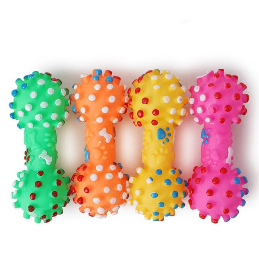 JMT-084874 Durable Vinyl Dog Toy Grinding Stick - Bite-Resistant, 16.5cm Length, Multiple Color Options