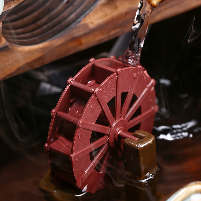 JMT-085066 Ceramic Mini Self-Circulating Eco-Friendly Desktop Aquarium for Small Spaces