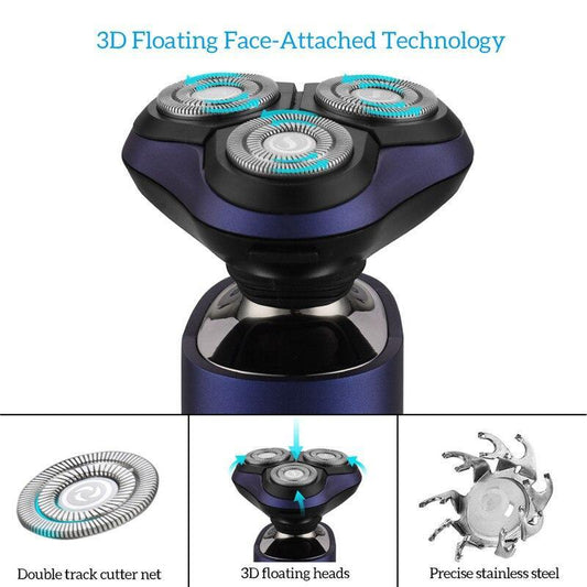 JMT-085130 Rechargeable Multifunctional Floating Electric Shaver with LCD Display and Whole Body Washing Capability