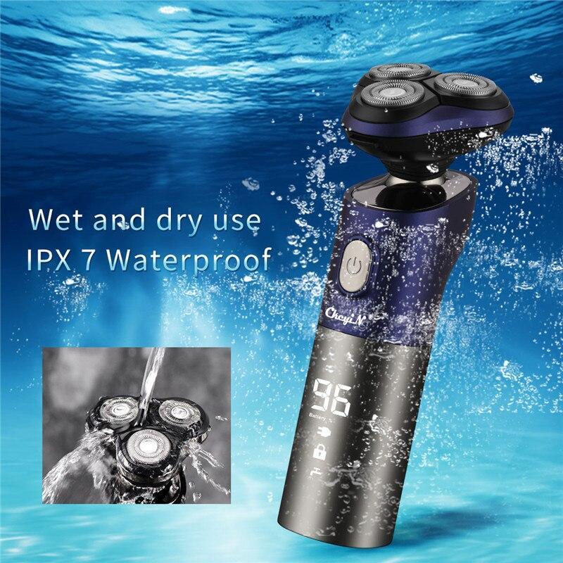JMT-085130 Rechargeable Multifunctional Floating Electric Shaver with LCD Display and Whole Body Washing Capability