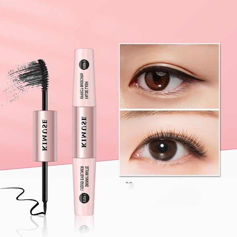 JMT-086154 Dual-Ended Long-Lasting Waterproof Liquid Eyeliner and Mascara in Black