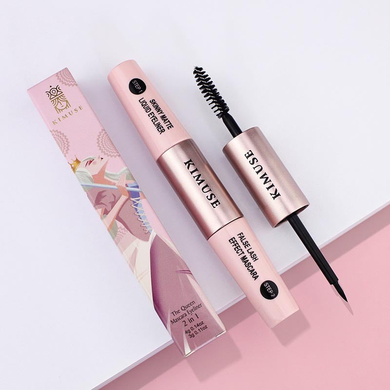 JMT-086154 Dual-Ended Long-Lasting Waterproof Liquid Eyeliner and Mascara in Black