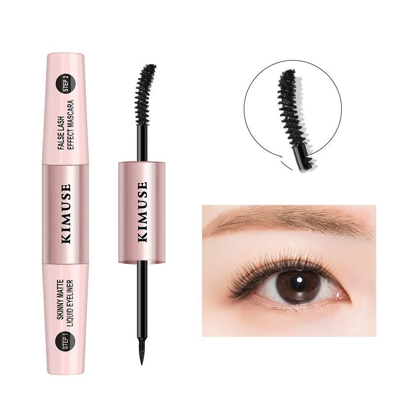 JMT-086154 Dual-Ended Long-Lasting Waterproof Liquid Eyeliner and Mascara in Black