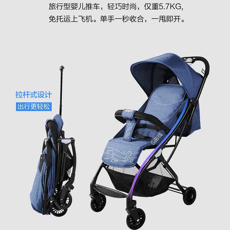 JMT-086218 Compact 3-in-1 Baby Buggy Stroller - Lightweight, Easy Folding, Portable Pram for Travel