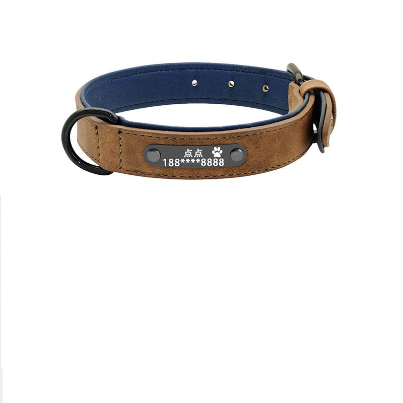 JMT-086218 Customizable Microfiber Leather and Genuine Leather Dog Collars for Small to Large Dogs