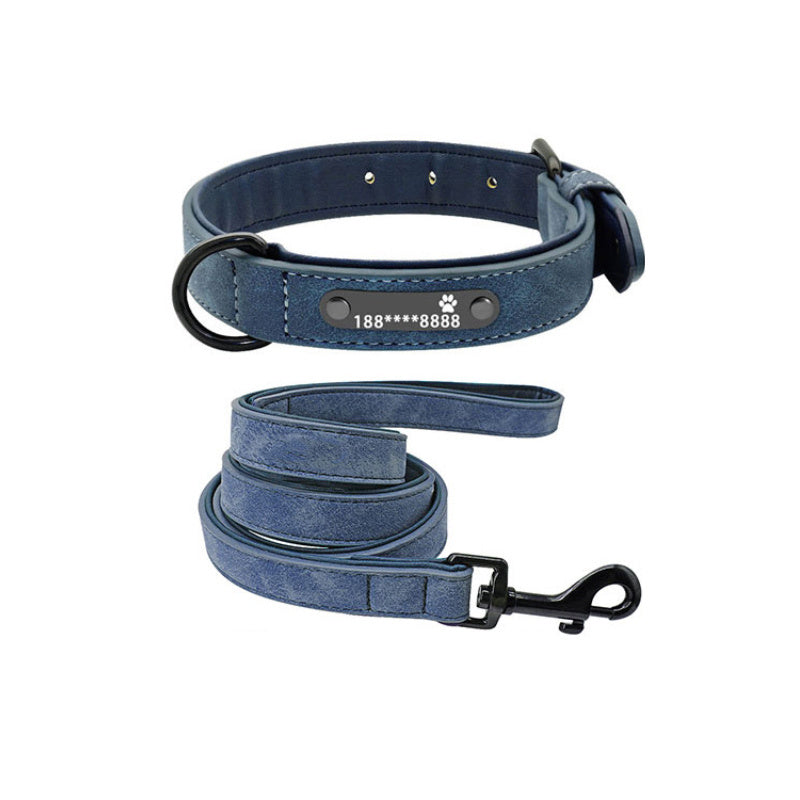 JMT-086218 Customizable Microfiber Leather and Genuine Leather Dog Collars for Small to Large Dogs