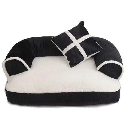 JMT-086346 Classic England Style Soft Pet Bed for Small and Medium Dogs and Cats - Winter Warm Sleeping Sofa Nest