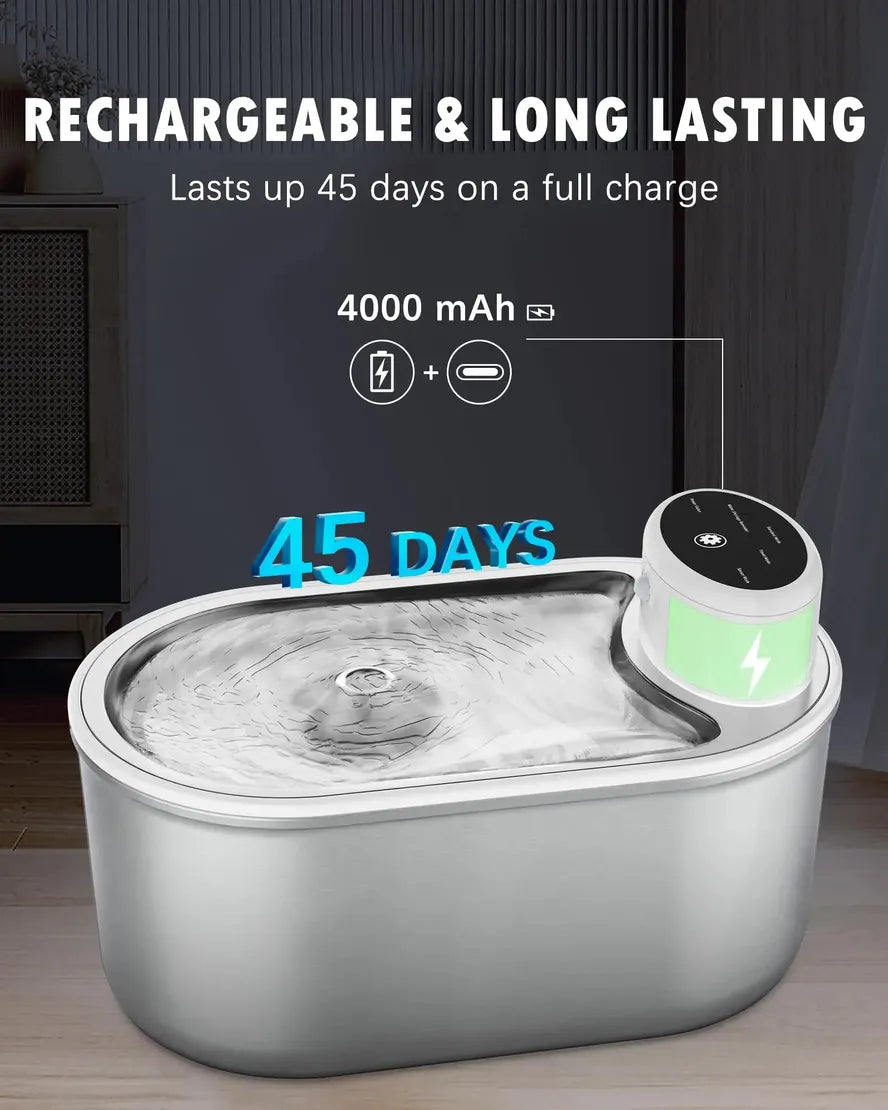 JMT-086410 Stainless Steel Automatic Water Dispenser for Dogs and Cats