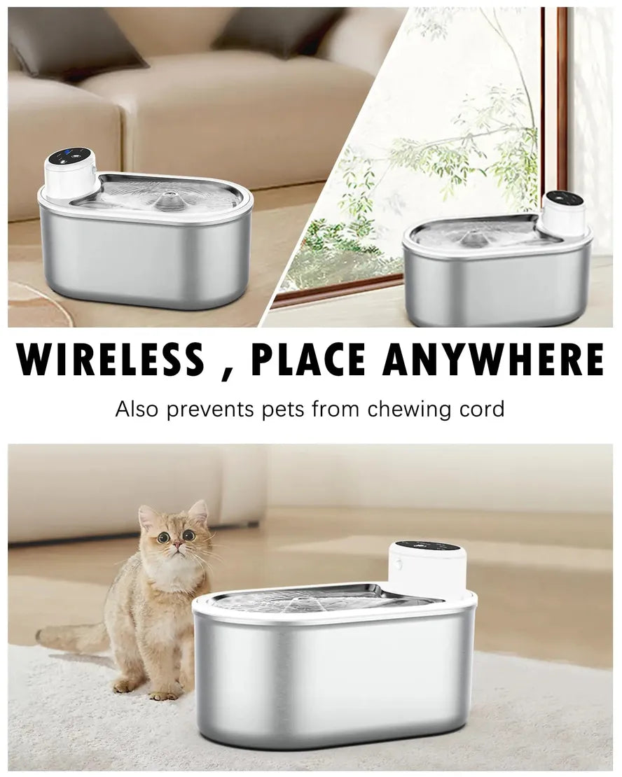 JMT-086410 Stainless Steel Automatic Water Dispenser for Dogs and Cats
