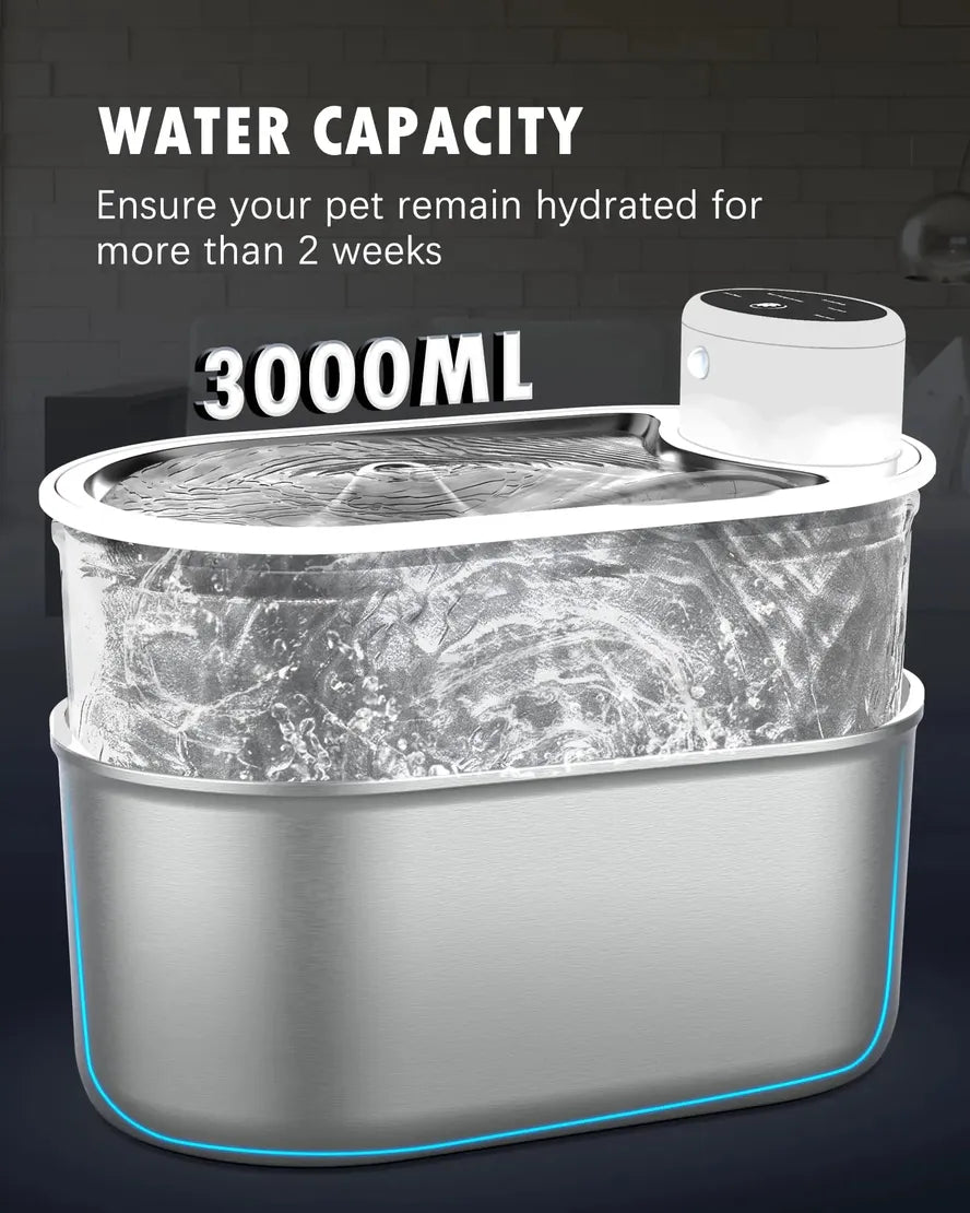 JMT-086410 Stainless Steel Automatic Water Dispenser for Dogs and Cats