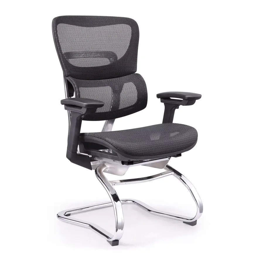 JMT-086794 Modern Ergonomic Mesh Executive Chair for Office and Conference Use - Featuring White Finish