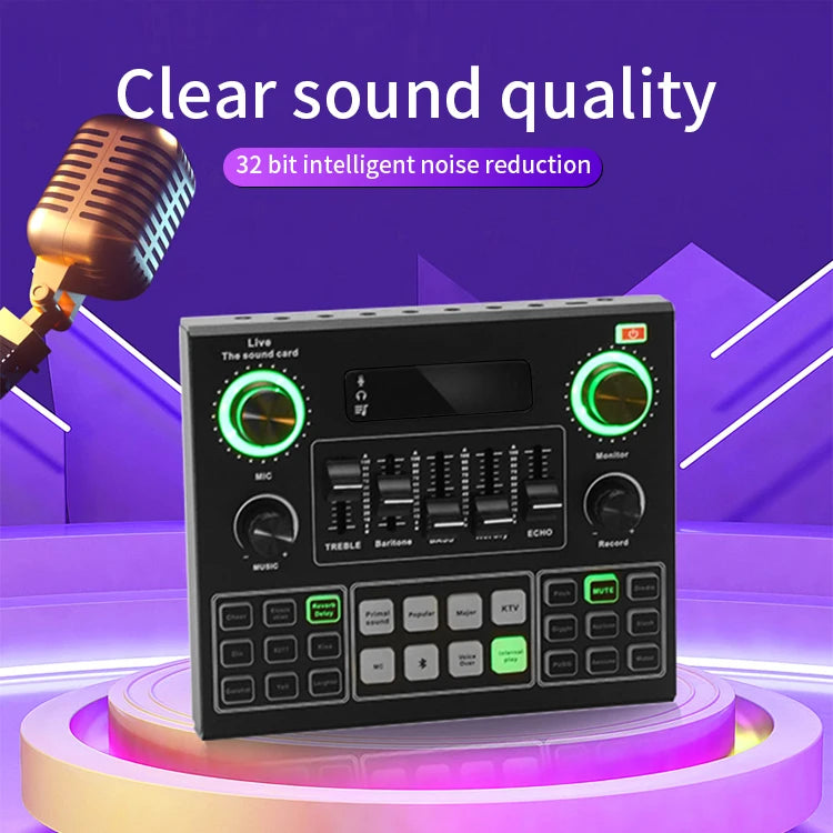 JMT-086858 Professional USB Recording Microphone with Sound Card for Livestream Broadcasting