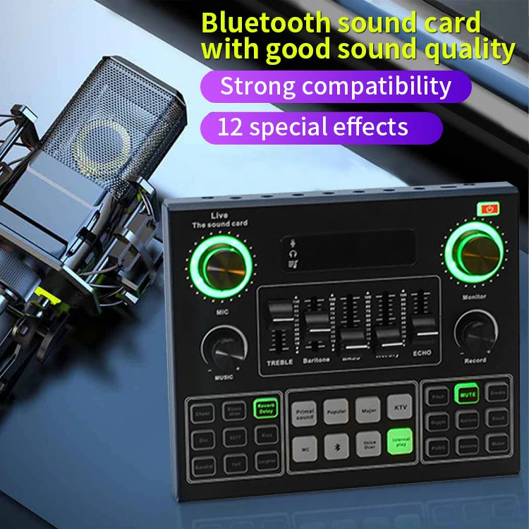 JMT-086858 Professional USB Recording Microphone with Sound Card for Livestream Broadcasting