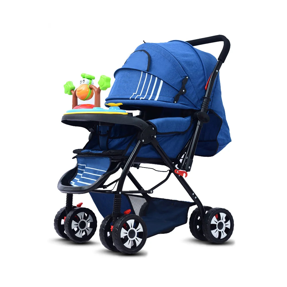 JMT-087050 Convertible Two-Way Musical Baby Stroller with Adjustable Multi-Function Features and Easy Fold Design