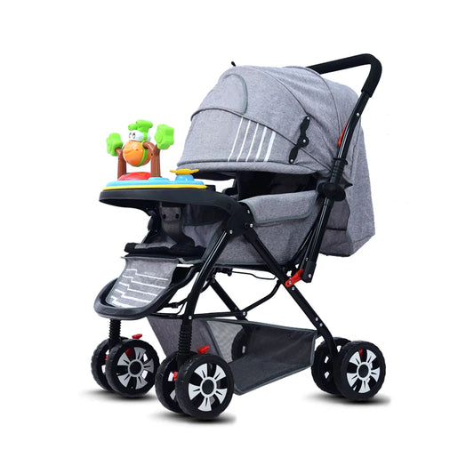 JMT-087050 Convertible Two-Way Musical Baby Stroller with Adjustable Multi-Function Features and Easy Fold Design