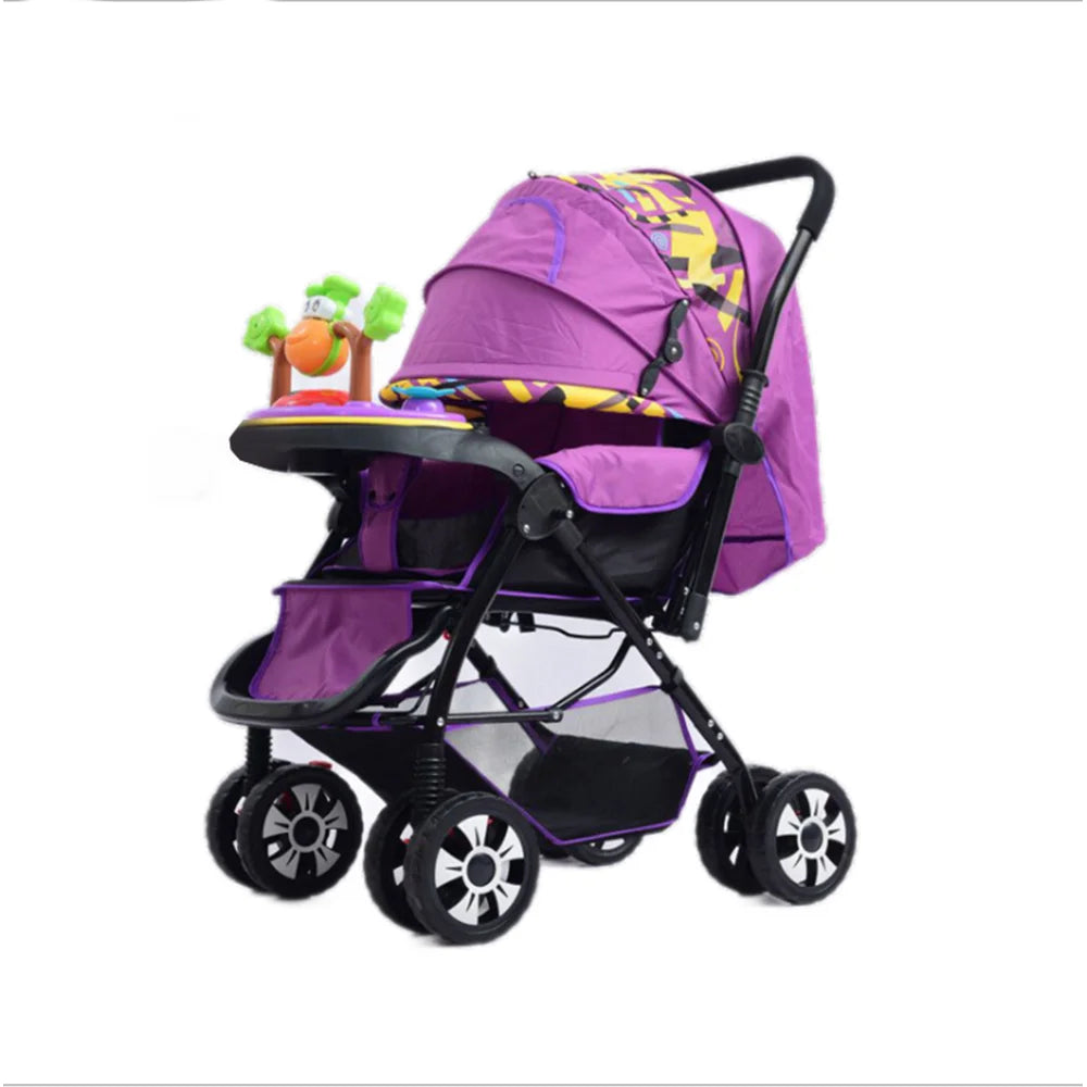 JMT-087050 Convertible Two-Way Musical Baby Stroller with Adjustable Multi-Function Features and Easy Fold Design