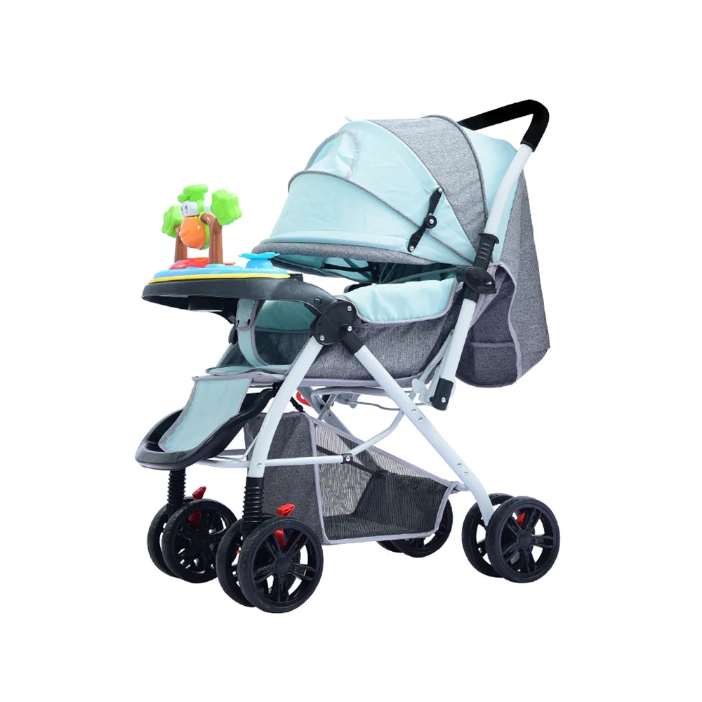 JMT-087050 Convertible Two-Way Musical Baby Stroller with Adjustable Multi-Function Features and Easy Fold Design