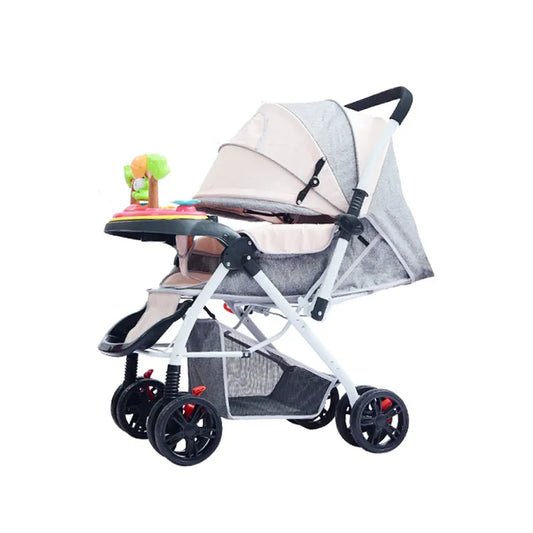 JMT-087050 Convertible Two-Way Musical Baby Stroller with Adjustable Multi-Function Features and Easy Fold Design