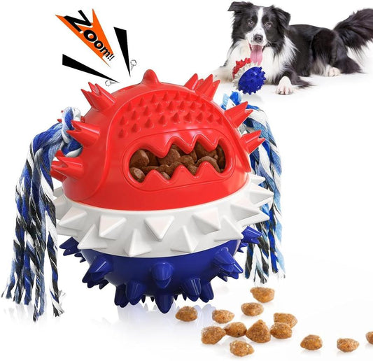 JMT-087178 Durable Squeaky Dog Chew Toy for Medium and Large Breeds - Treat Dispenser for Dental Health and Boredom Relief