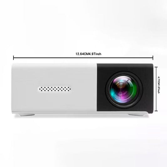 JMT-087370 Mini Portable Projector YG300 - 1080p HD Resolution, Compact Design in Yellow, Blue, and Black