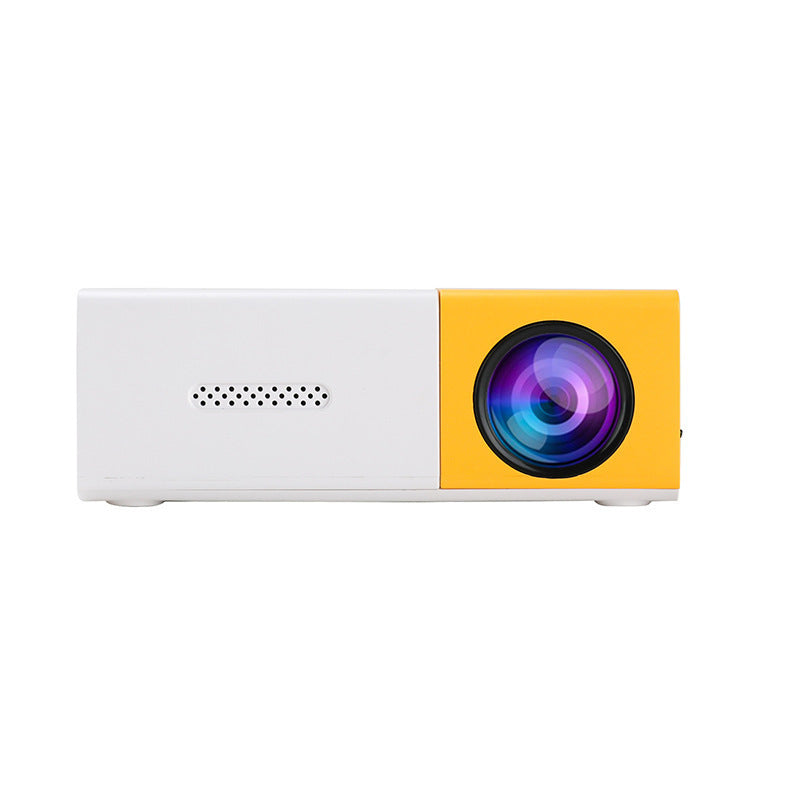 JMT-087370 Mini Portable Projector YG300 - 1080p HD Resolution, Compact Design in Yellow, Blue, and Black