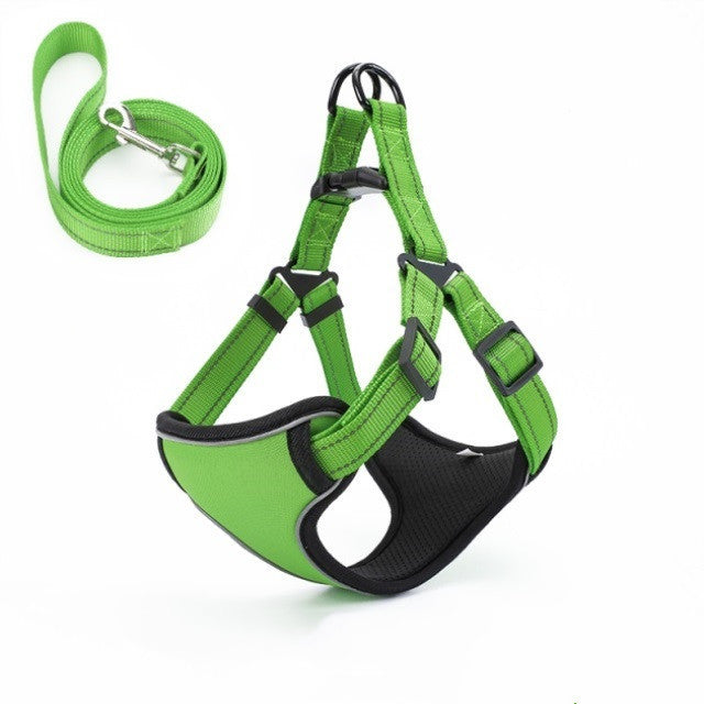 JMT-087370 Nylon Vest-Style Dog Walking Rope - Soft and Breathable Design for Comfort