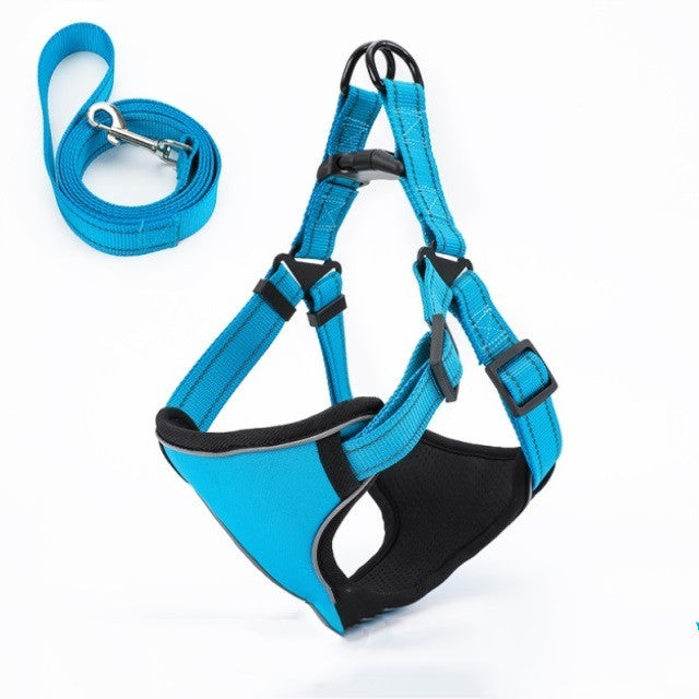 JMT-087370 Nylon Vest-Style Dog Walking Rope - Soft and Breathable Design for Comfort